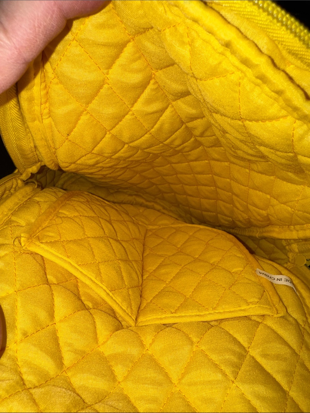 Yellow Quilted Mini Pet Pattern Backpack - Picture 5 of 13